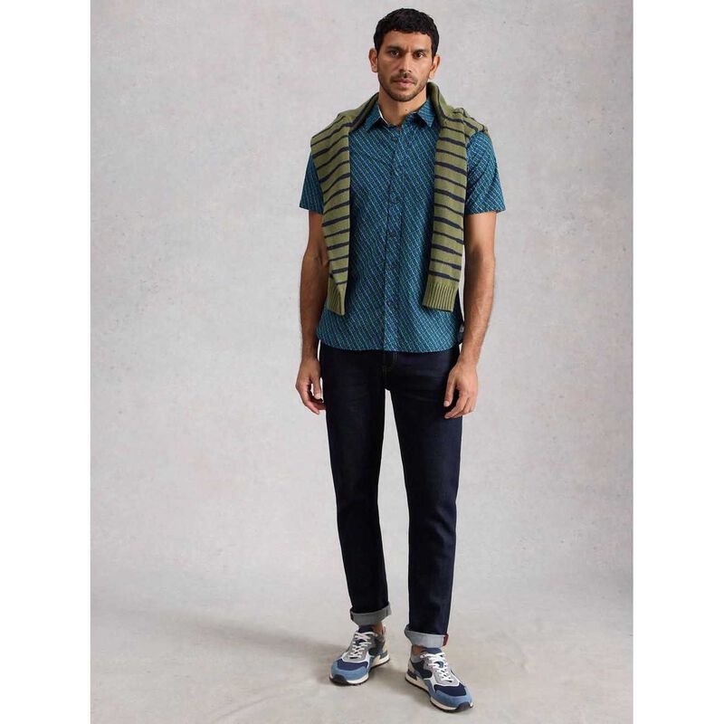 White Stuff Salcombe S/S Fish Print Shirt image number 3